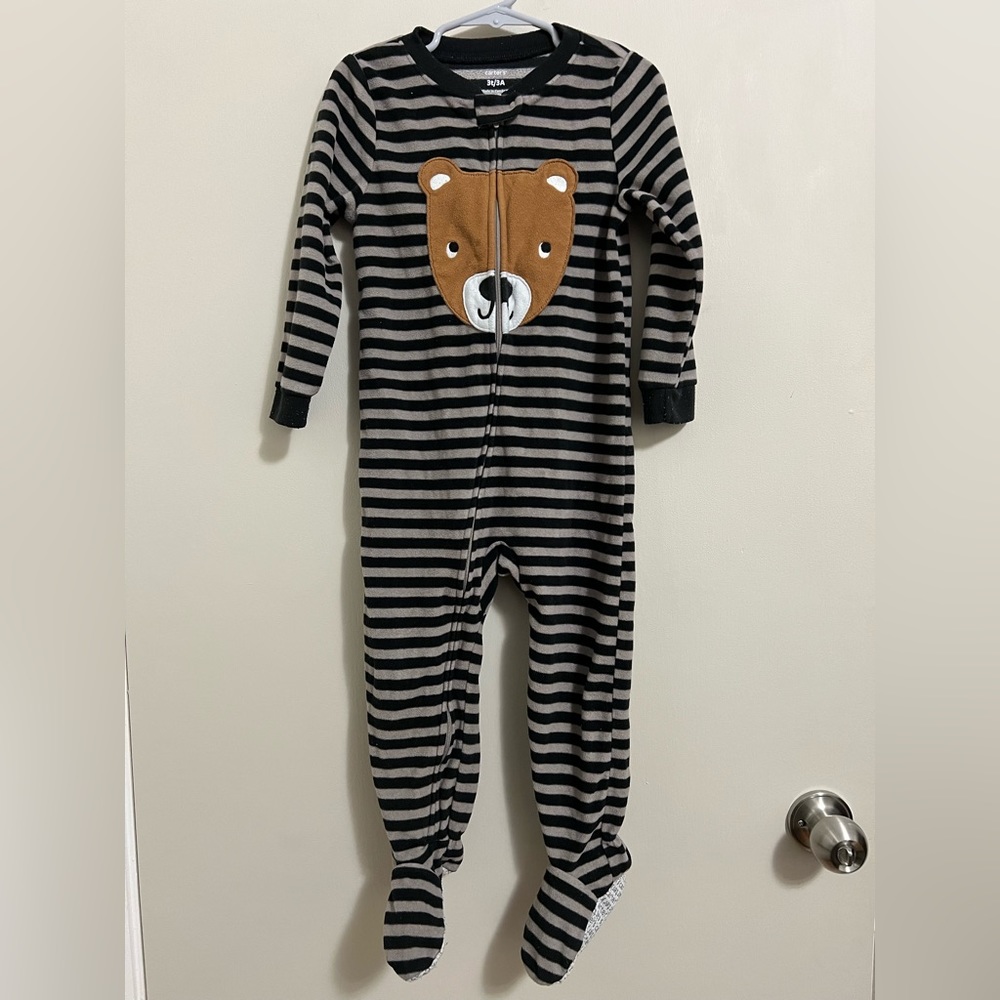 Used 3T Bear Footie Pajamas